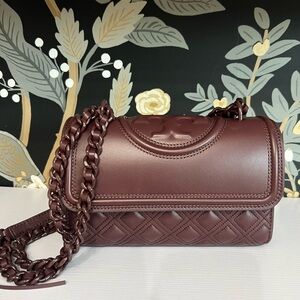 Elegant Brown Leather Chain Bag